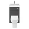 Brooklyn 500mm Gloss Grey 2-In-1 Combined Wash Basin & Toilet  Standard Large Image