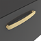 Brooklyn 500mm Gloss Grey Wall Hung Vanity Unit - Single Drawer With Brushed Brass Handle