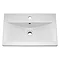 Brooklyn 500mm Gloss Grey Wall Hung 1-Drawer Vanity Unit with Brushed Brass Handle Profile Large Im