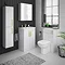 Brooklyn 500mm Gloss White Vanity Unit with Brushed Brass Handles  Standard Large Image