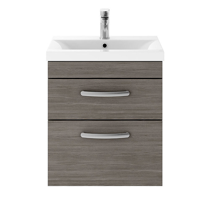 Brooklyn 500mm Grey Avola 2 Drawer Wall Hung Vanity Unit  Profile Large Image