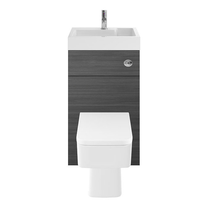 Brooklyn 500mm Grey Avola 2-In-1 Combined Wash Basin & Toilet