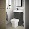 Brooklyn 500mm Grey Avola 2-In-1 Combined Wash Basin & Toilet