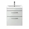 Brooklyn 500mm Grey Mist 2 Drawer Wall Hung Vanity Unit Standard Large Image