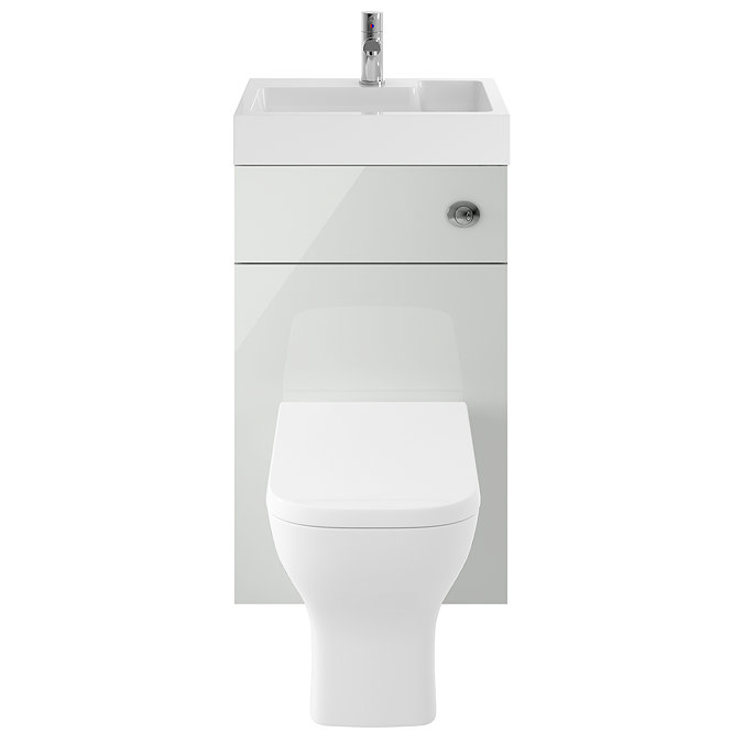 Brooklyn 500mm Grey Mist 2-In-1 Combined Wash Basin & Toilet  Feature Large Image