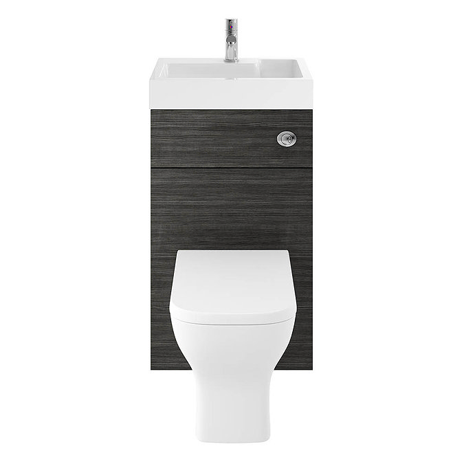 Brooklyn 500mm Hacienda Black 2-In-1 Combined Wash Basin & Toilet  Standard Large Image