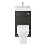Brooklyn 500mm Hacienda Black 2-In-1 Combined Wash Basin & Toilet  Standard Large Image