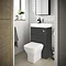 Brooklyn 500mm Hacienda Black 2-In-1 Combined Wash Basin & Toilet Large Image