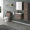Brooklyn 500mm Mid Oak Wall Hung Vanity Unit - Single Drawer  Feature Large Image
