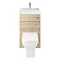 Brooklyn 500mm Natural Oak 2-In-1 Combined Wash Basin & Toilet Standard Large Image