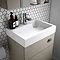 Brooklyn 500mm Natural Oak 2-In-1 Combined Wash Basin & Toilet Profile Large Image