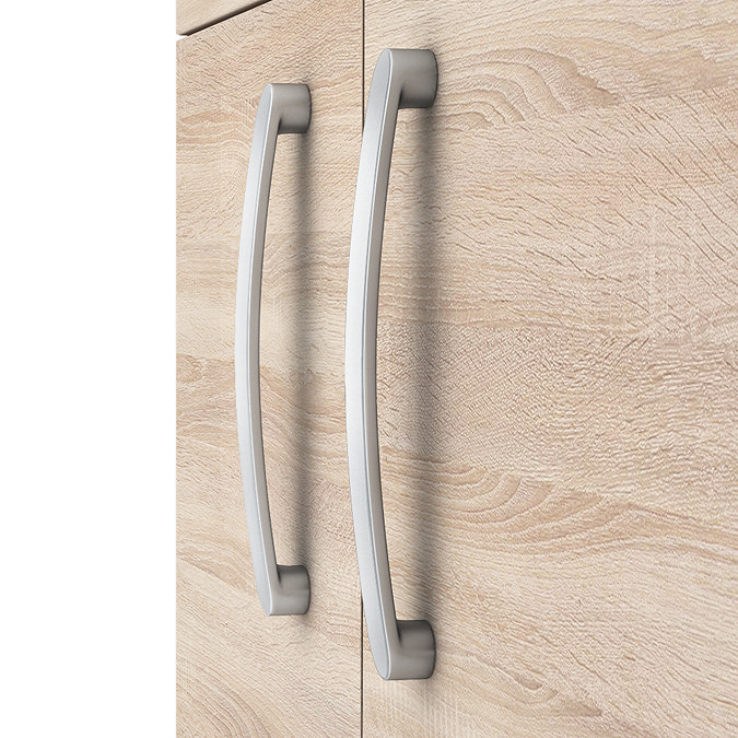 Brooklyn 500mm Natural Oak Vanity Unit - Floor Standing 2 Door Unit In Bathroom Large Image