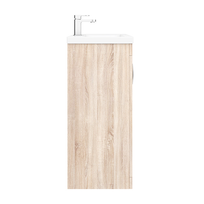 Brooklyn 500mm Natural Oak Vanity Unit - Floor Standing 2 Door Unit Newest Large Image