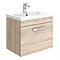 Brooklyn 500mm Natural Oak Wall Hung Vanity Unit - Single Drawer Large Image