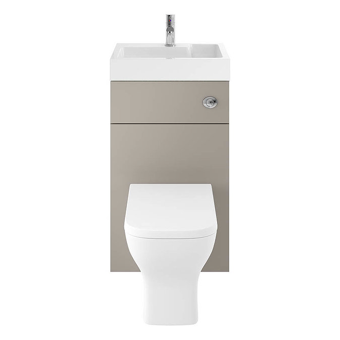 Brooklyn 500mm Stone Grey 2-In-1 Combined Wash Basin & Toilet Standard Large Image