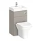 Brooklyn 500mm Stone Grey 2-In-1 Combined Wash Basin & Toilet  In Bathroom Large Image