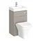 Brooklyn 500mm Stone Grey 2-In-1 Combined Wash Basin & Toilet In Bathroom Large Image