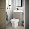 Brooklyn 500mm Stone Grey 2-In-1 Combined Wash Basin & Toilet Large Image