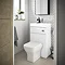 Brooklyn 500mm White Gloss 2-In-1 Combined Wash Basin & Toilet Large Image