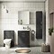 Brooklyn 600 Black Floor Standing Vanity Unit with Thin-Edge Basin additional Large Image