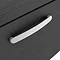 Brooklyn 600 Black Wall Hung 1-Drawer Vanity Unit with Thin-Edge Basin Feature Large Image