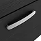 Brooklyn 600 Black Wall Hung 2 Drawer Vanity Unit with Thin-Edge Basin Feature Large Image
