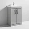 Brooklyn 600 Grey Mist Floor Standing Vanity Unit with Thin-Edge Basin Feature Large Image