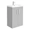 Brooklyn 600 Grey Mist Floor Standing Vanity Unit with Thin-Edge Basin Large Image