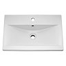 Brooklyn 600mm Brown Oak Wall Hung Vanity Unit - Single Drawer