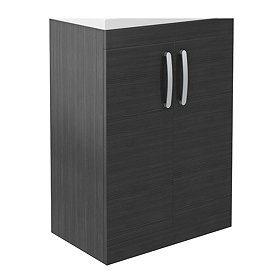 Brooklyn 600mm Black Floor Standing Vanity Cabinet (excluding Basin) Large Image