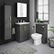 Brooklyn 600mm Gloss Grey Bathroom Mirror Cabinet - 2 Door  Standard Large Image