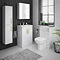 Brooklyn 600mm Gloss White Vanity Unit with Brushed Brass Handles Standard Large Image
