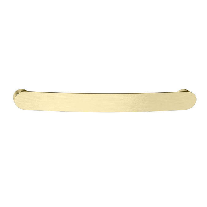 Brooklyn 600mm Gloss White Wall Hung 1-Drawer Vanity Unit with Brushed Brass Handle Feature Large I