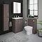 Brooklyn 600mm Grey Avola Vanity Unit with Brushed Brass Handles  Standard Large Image