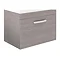 Brooklyn 600mm Grey Avola Wall Hung Vanity Cabinet (excluding Basin) Large Image