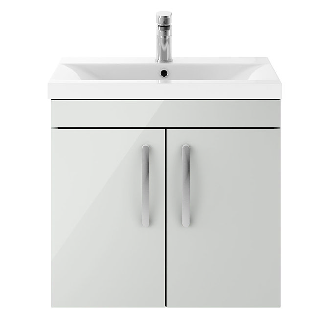 Brooklyn 600mm Grey Mist 2 Door Wall Hung Vanity Unit Standard Large Image
