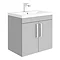 Brooklyn 600mm Grey Mist 2 Door Wall Hung Vanity Unit Large Image