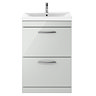 Brooklyn 600mm Grey Mist Vanity Unit - Floor Standing 2 Drawer Unit  Standard Large Image