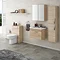 Brooklyn 600mm Natural Oak Wall Hung Vanity Unit - Single Drawer  Feature Large Image