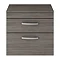 Brooklyn 605mm Grey Avola Worktop & Double Drawer Wall Hung Cabinet  Profile Large Image