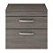 Brooklyn 605mm Grey Avola Worktop & Double Drawer Wall Hung Cabinet Profile Large Image