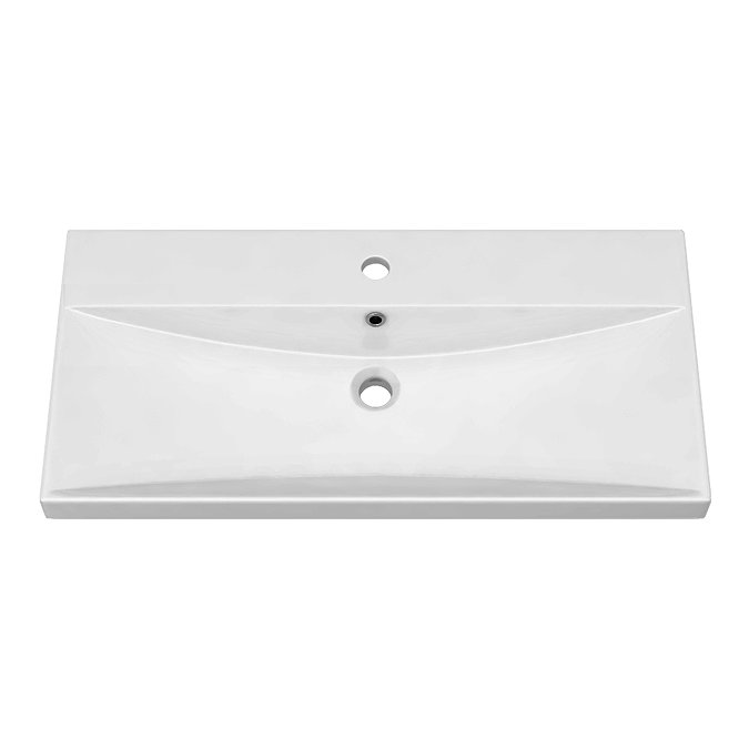 Brooklyn 800 Gloss Grey Wall Hung 1-Drawer Vanity Unit with Thin-Edge Basin  Profile Large Image