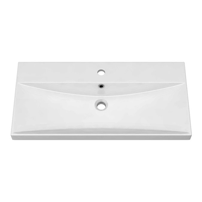 Brooklyn 800 Gloss White Floor Standing Vanity Unit with Thin-Edge Basin  Profile Large Image