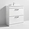 Brooklyn 800 Gloss White Floor Standing Vanity Unit with Thin-Edge Basin  Feature Large Image