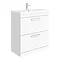 Brooklyn 800 Gloss White Floor Standing Vanity Unit with Thin-Edge Basin Large Image