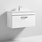Brooklyn 800 Gloss White Wall Hung 1-Drawer Vanity Unit with Thin-Edge Basin Feature Large Image