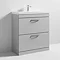Brooklyn 800 Grey Mist Floor Standing Vanity Unit with Thin-Edge Basin  Feature Large Image