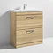 Brooklyn 800 Natural Oak Floor Standing Vanity Unit with Thin-Edge Basin Standard Large Image