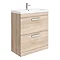 Brooklyn 800 Natural Oak Floor Standing Vanity Unit with Thin-Edge Basin Large Image