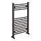 Brooklyn 800 x 500mm Black Nickel Straight Heated Towel Rail  Profile Large Image